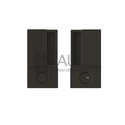 Ukselink WAVE WC ja LÜKANDUKSELE, (Aul V) MUST, KOMPLEKT:2 UKSELINKI, LUKURAAM JA VASTUSRAUD MAGNET