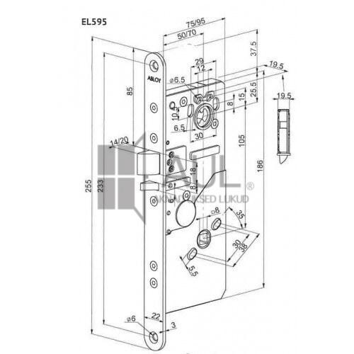 abloy_el595_joonis 1 aulpaigaldus
